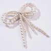 Embellished Pearl Hair Bow Alligator Clip - Off-White