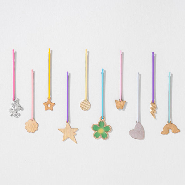 Charm-ed Hair Pins - Set of 10 - Multi