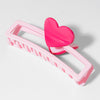 Snap My Heart Hollow Claw Clip - Pink
