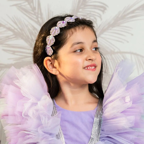 HDC x Disney Princess Kids Crystal Shell Headband - Lilac
