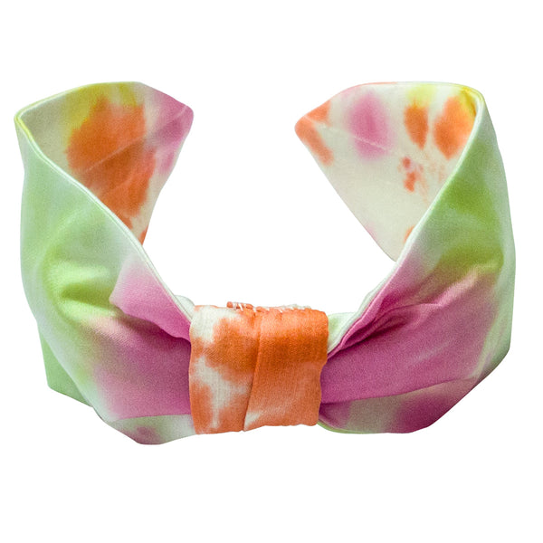 Tie-Dye Knotted Headband- Orange