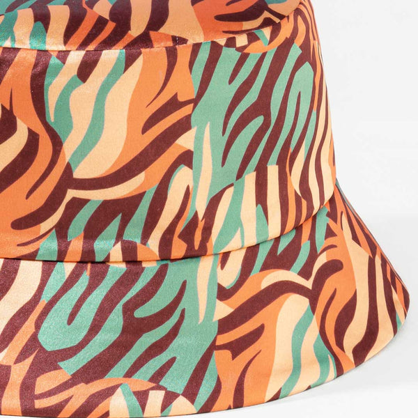 Zebra Patterned Bucket Hat - Multi