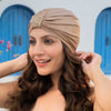 Shimmer & Glitter Turban - Brown