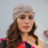 Shimmer & Glitter Turban - Latte