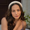 Pearl Puff Hair Band - White
