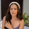 Pearl Puff Hair Band - White
