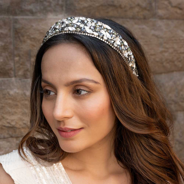 Rosemary Flat Hair Band - Grey