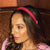 Barbie Rhinestone Puff Hair Band with Barbie Charm - Hot Pink
