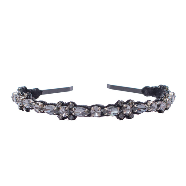 Crystal Headband-Charcoaled Grey