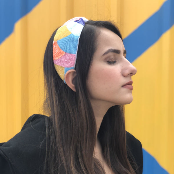 Multicolor Camouflage Knotted Headband -Dark