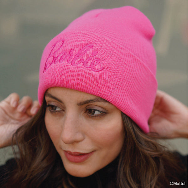 Barbie Knitted Wool Beanie - Hot Pink