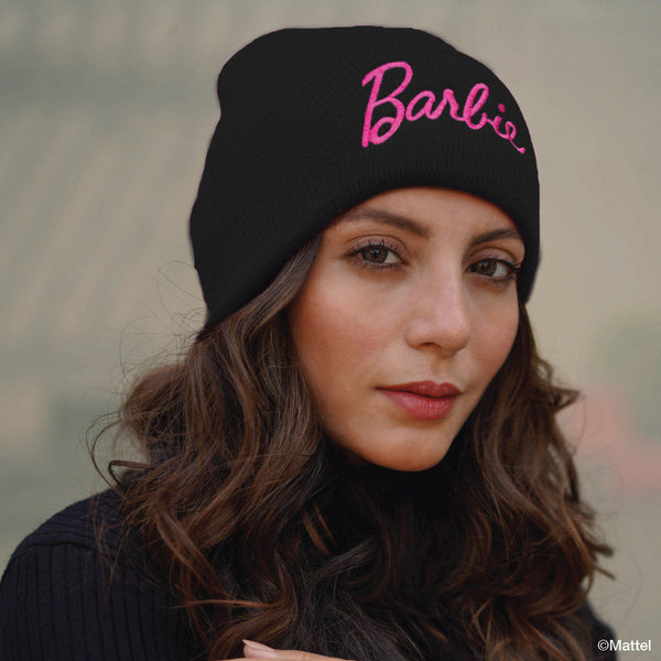 Barbie Knitted Wool Beanie - Black