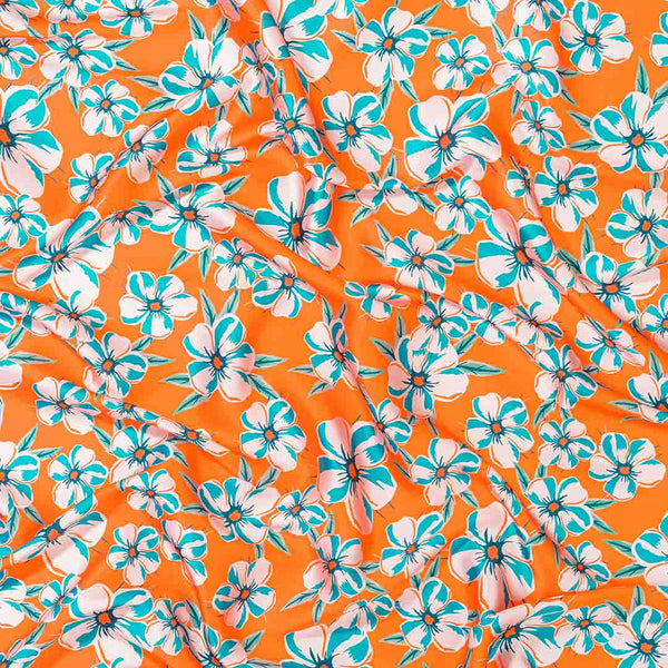 Blossom Bandana Scarf - Orange