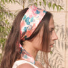 Abstract Bandana Scarf - Peach