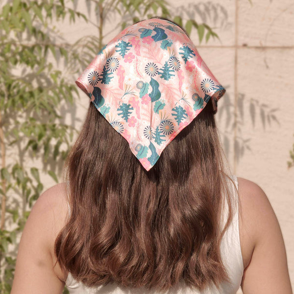 Abstract Headscarf - Peach
