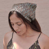 Zebra Patterned Headscarf - Brown