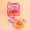 Luxury Scrunchies Set Of 4 With Free Pouch - Pastels