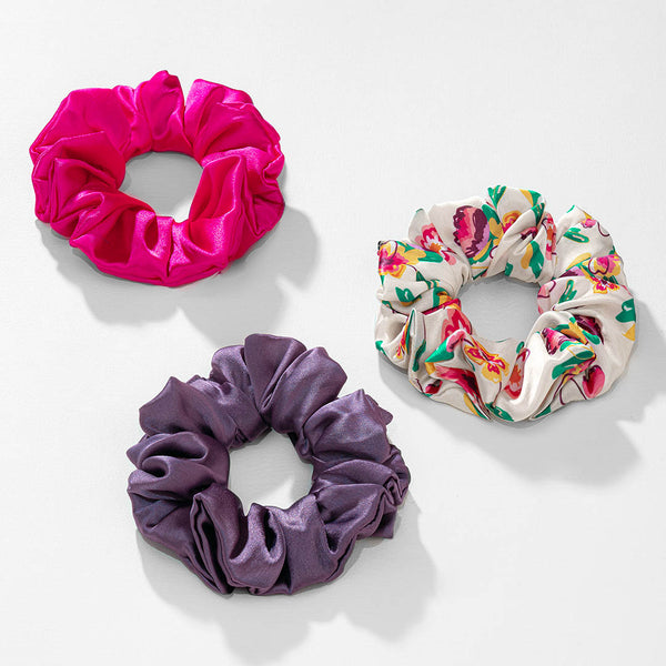 Bloom Scrunchies - Set of 3 - Multi