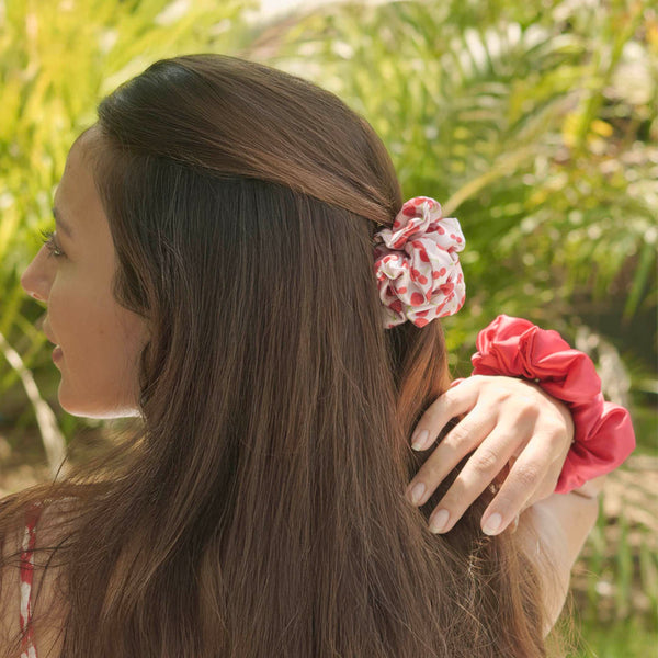 Cherry Scrunchies - Set of 2 - Red