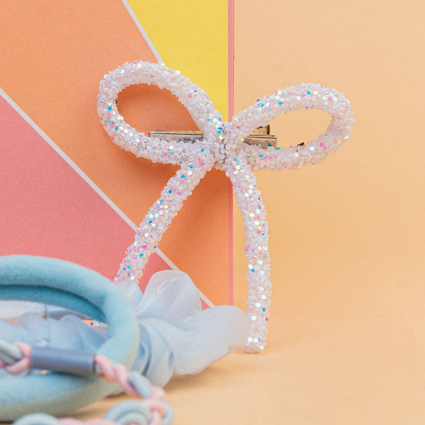 Purple Unicorn Gift Box with 1 Knotted Hair Band, 1 Glitter Hair Bow & 6 Hair Ties