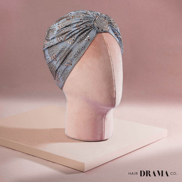 Blue Turban - Golden Crystals