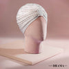 Off - White Turban - Silver Crystals