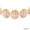 Peach and White Gold Plated Hair Band with Transparent stones and Off-White Pearls