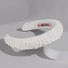 Pearl Puff Hair Band - White