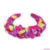 Barbie Satin Ruffle Hair Band - Pink, Blue & Yellow