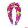 Barbie Satin Ruffle Hair Band - Pink, Blue & Yellow