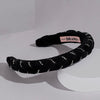 Selene Velvet Puff Hair Band - Black & Silver