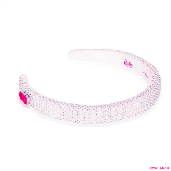 Barbie Rhinestone Puff Hair Band with Barbie Charm - Pink