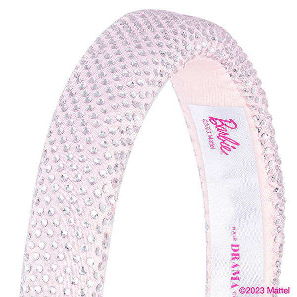 Barbie Rhinestone Puff Hair Band with Barbie Charm - Pink