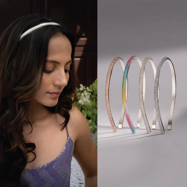 Crystal Hair Bands - Set of 4 - Multi