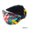 Tropical Knotted Headband - Black