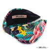 Tropical Knotted Headband - Black