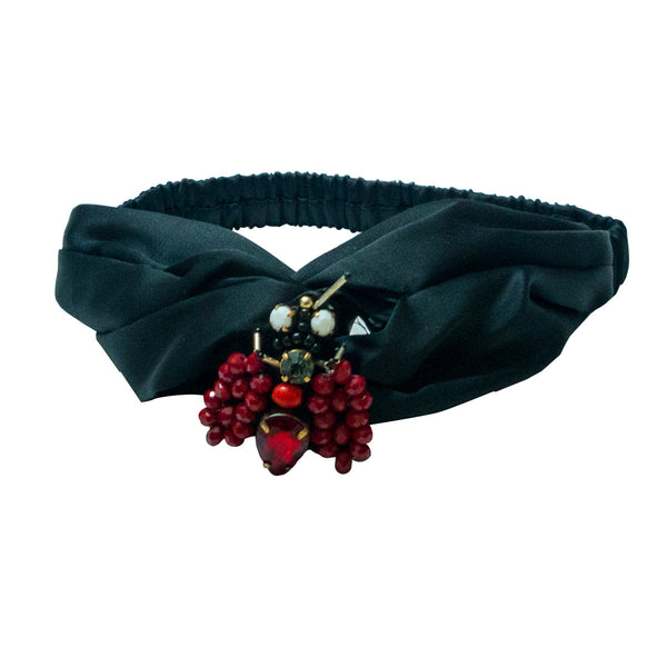 Red Bug Turban band-Black