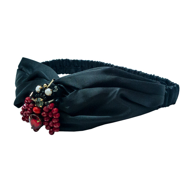 Red Bug Turban band-Black