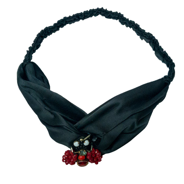 Red Bug Turban band-Black