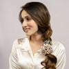 Luxury Scrunchies Set of 4 with Free Pouch - Neutral Crystal Gift Set