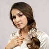 Luxury Scrunchies Set of 4 with Free Pouch - Neutral Crystal Gift Set