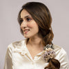Luxury Scrunchies Set of 4 with Free Pouch - Neutral Crystal Gift Set