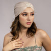 Shimmer & Glitter Turban - Latte
