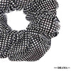 Black Scrunchie - Silver Crystals (Hot Fix)