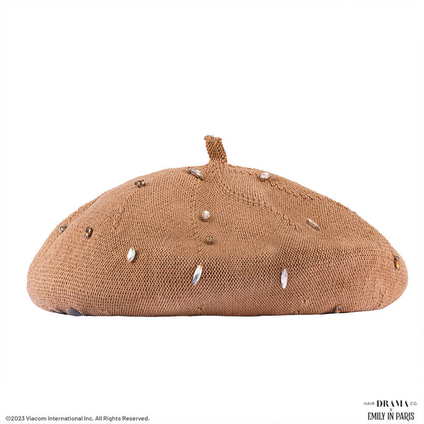 HDC X Emily In Paris Beige Beret with Crystals