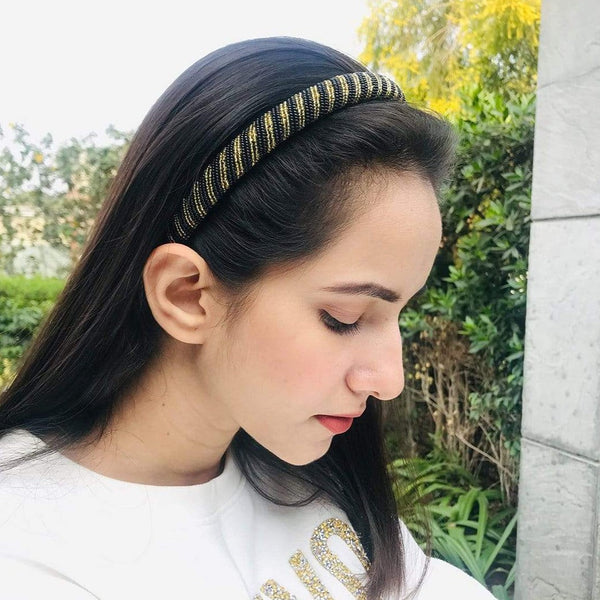 GEOMETRIC BEAD WORK HAIRBAND - Hair Drama Company