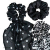 Monochrome Scrunchies - Set of 3