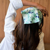 Abstract Headscarf Headband with elastic - Green