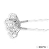 Set of 4 Embellished Pearls U Pins - Silver