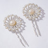 Set of 2 Pearl U Pins - Silver